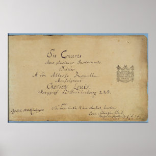 Titel pagina van de "concerto Brandenburg" Poster