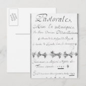 Titel pagina van de "Pastorale" Briefkaart (Voorkant / Achterkant)