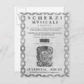 Titel pagina van de "Scherzi Musicali" Briefkaart (Voorkant / Achterkant)