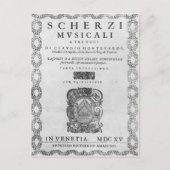 Titel pagina van de "Scherzi Musicali" Briefkaart (Voorkant)
