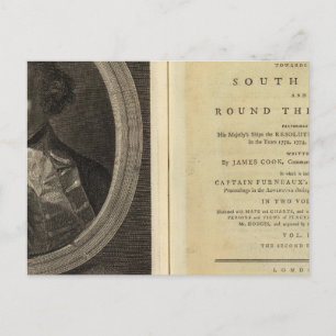 Titel Pagina van de Voyage naar de zuidpool Briefkaart