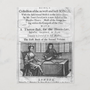 Titel pagina van "Deliciae Musicae" Briefkaart