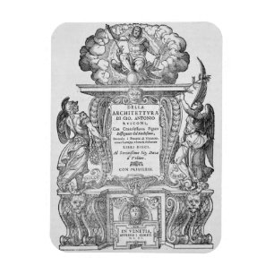 Titel Pagina van "Della Architettura", gepubliceer Magneet