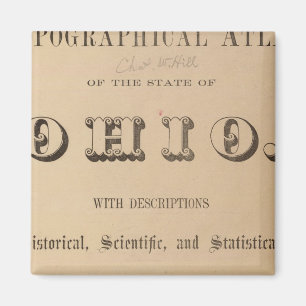 Titel Pagina van een Topografische Atlas Magneet