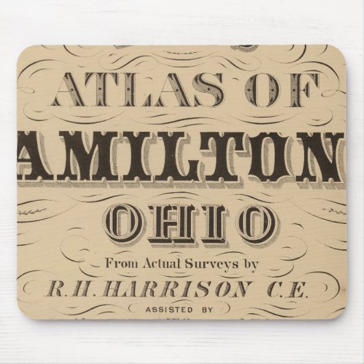 Titel Pagina van Hamilton County Atlas Muismat (Voorkant)