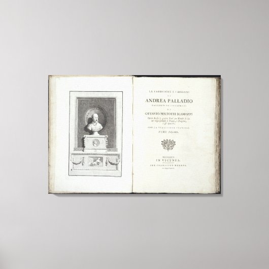 Titel pagina van "Le Fabbriche e i Disegni di Andr Canvas Afdruk (Voorkant)