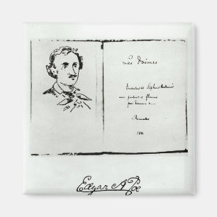 Titel Pagina van "Les Poemes" door Edgar Allan Poe Magneet