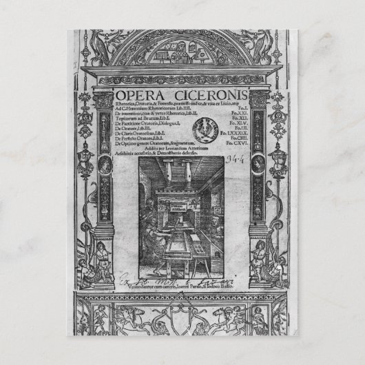 Titel pagina van "Opera Ciceronis", gepubliceerd o Briefkaart (Voorkant)