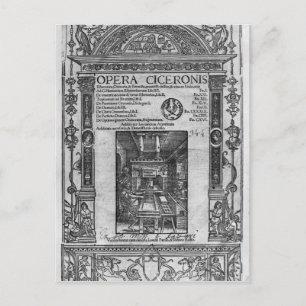 Titel pagina van "Opera Ciceronis", gepubliceerd o Briefkaart