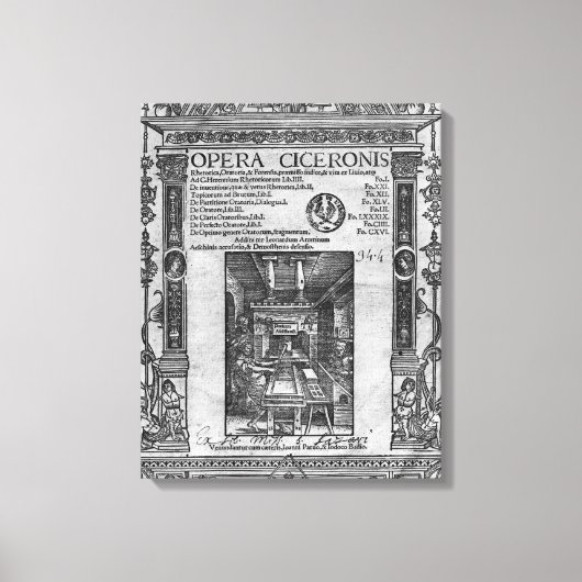 Titel pagina van "Opera Ciceronis", gepubliceerd o Canvas Afdruk (Voorkant)