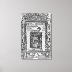 Titel pagina van "Opera Ciceronis", gepubliceerd o Canvas Afdruk