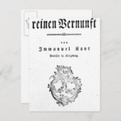 Titel Pagina van 'Pure-kritiek' Briefkaart (Voorkant / Achterkant)