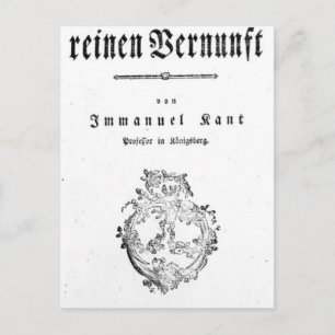 Titel Pagina van 'Pure-kritiek' Briefkaart