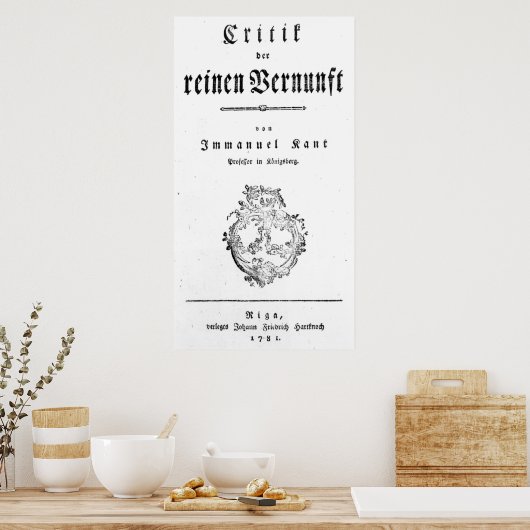 Titel Pagina van 'Pure-kritiek' Poster (Keuken)