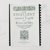 Titel Pagina van 'Romeo en Julia' Briefkaart (Voorkant)