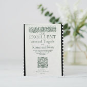 Titel Pagina van 'Romeo en Julia' Briefkaart (Staand voorkant)