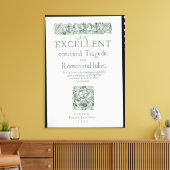 Titel Pagina van 'Romeo en Julia' Canvas Afdruk (Insitu (Woonkamer))