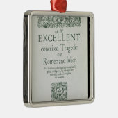 Titel Pagina van 'Romeo en Julia' Metalen Ornament (Rechts)