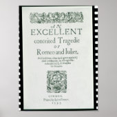 Titel Pagina van 'Romeo en Julia' Poster (Voorkant)