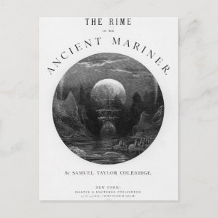 Titel pagina van 'The Rime of the Ancient Mariner' Briefkaart
