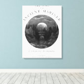 Titel pagina van 'The Rime of the Ancient Mariner' Canvas Afdruk (Insitu (Houten vloer))