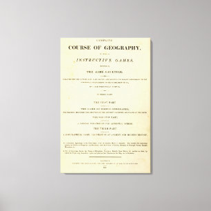 Titel Pagina Volledige cursus geografie Canvas Afdruk