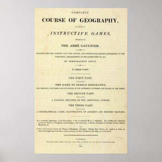 Titel Pagina Volledige cursus geografie Poster (Voorkant)