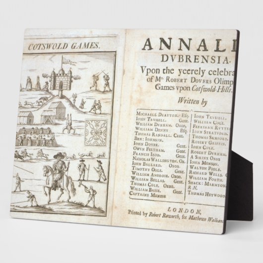 Titel pagina voor "Annalia Dubrensia: Op het Yeere Fotoplaat (Zijkant)