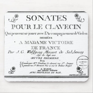 Titel Pagina voor "Sonates pour le clavecin" Muismat