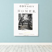 Titel pagina voor 'The Odyssey' door Homer Canvas Afdruk (Insitu (Houten vloer))