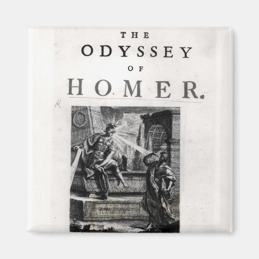 Titel pagina voor 'The Odyssey' door Homer Magneet (Voorkant)