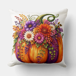 Titel Pompoenkussen Bloemige Herfst | Deco Kussen
