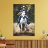 TITEL: " QUICK STOP " Uitgerekte canvas Print (Insitu (Woonkamer))
