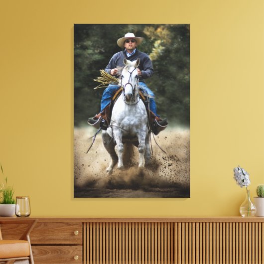 TITEL: " QUICK STOP " Uitgerekte canvas Print (Insitu (Woonkamer))