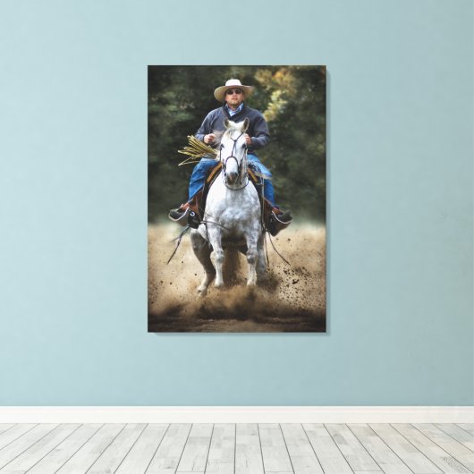TITEL: " QUICK STOP " Uitgerekte canvas Print (Insitu (Houten vloer))