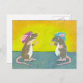 Titel: Ratten in Petten - Fun gekke happy rodding Briefkaart (Voorkant / Achterkant)
