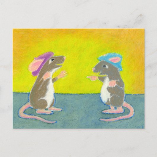 Titel: Ratten in Petten - Fun gekke happy rodding Briefkaart (Voorkant)