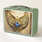 ### Titel: **Regal Eagle: Diamond en Gold Lunchbox (Voorkant)