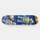 Titel retro ruimte galactische reis aangepaste ska persoonlijk skateboard (Horizontaal)