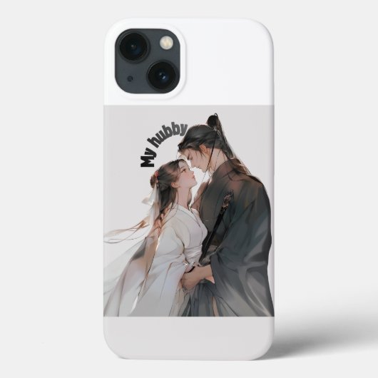 Titel: Romantisch Anime-koppel iPhone 13 Hoesje - (Achterkant)