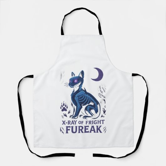 Titel: Röntgenfoto van Fright Fureak – Halloween S Schort (Voorkant)
