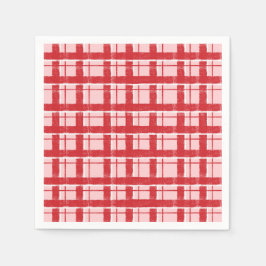 Titel Roze & Rode Geruite Textuur Patroon | Klass Servet