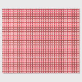 Titel Roze & Rode Gestreepte Plaid Patroon | Klas Cadeaupapier