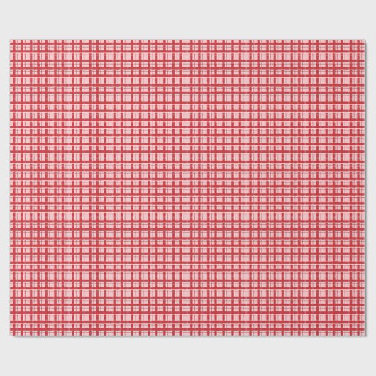 Titel Roze & Rode Gestreepte Plaid Patroon | Klas Cadeaupapier (Vlak)