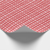 Titel Roze & Rode Gestreepte Plaid Patroon | Klas Cadeaupapier (Hoek)