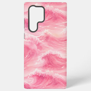 Titel: Roze Waterverf Oceaan Golven Samsung Galaxy Hoesje
