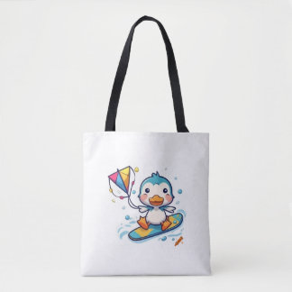 Titel: "Schattigee pinguïn Canvas tas – Schattig e