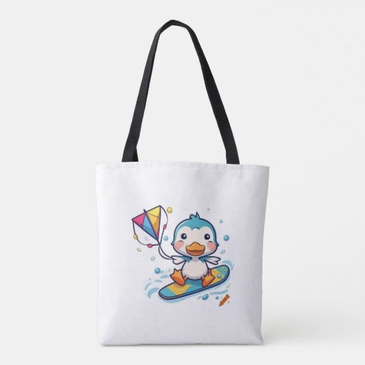 Titel: "Schattigee pinguïn Canvas tas – Schattig e (Achterkant)