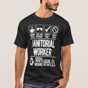 Titel schoonmaker vacature offerte collega baan t-shirt