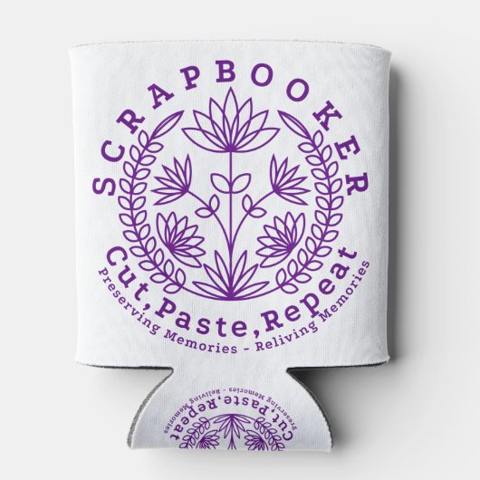 Titel: "Scrapbookers - knippen, plakken en herhale Blikjeskoeler (Achterkant)